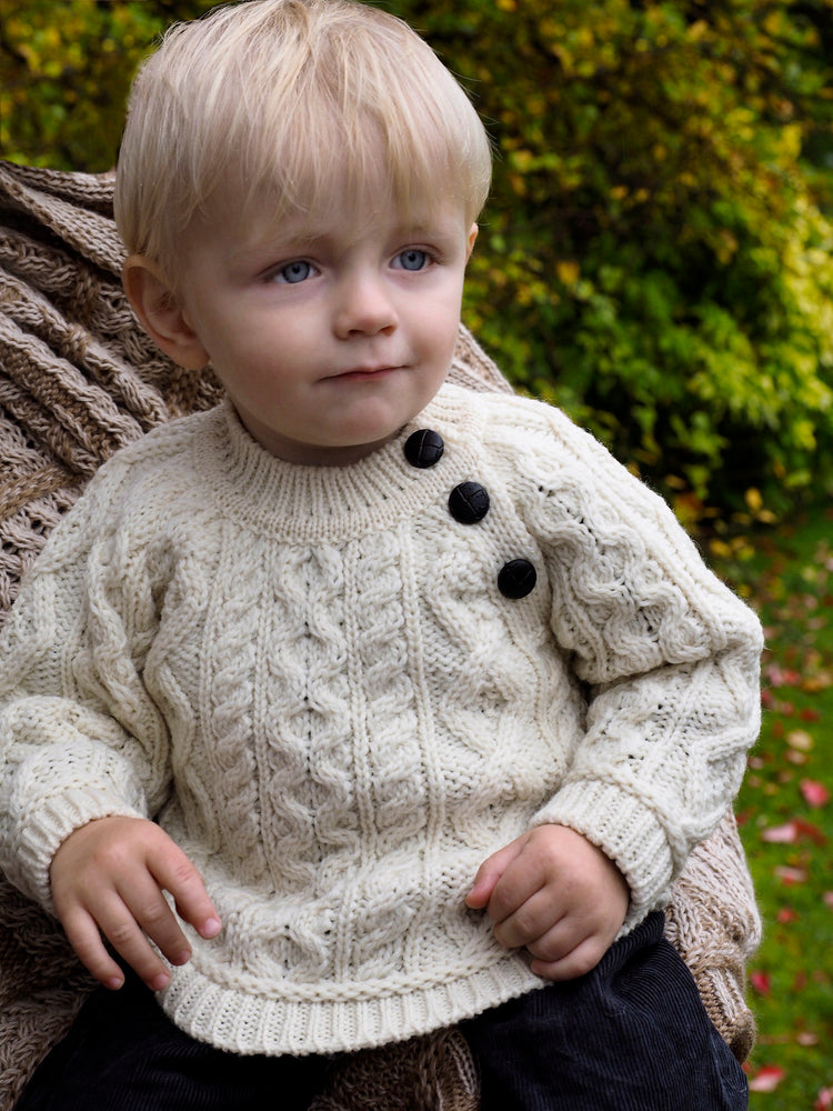 Aran Baby Crew Neck Sweater